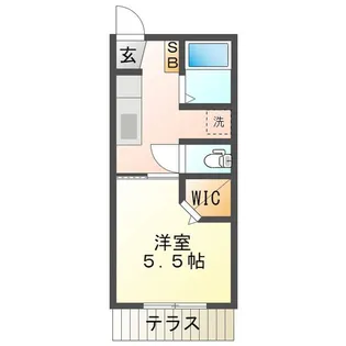 メゾンシャルマンB【1階】の間取り