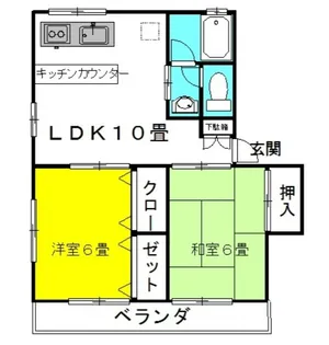 ライジングサン・Pt.I【2階】の間取り