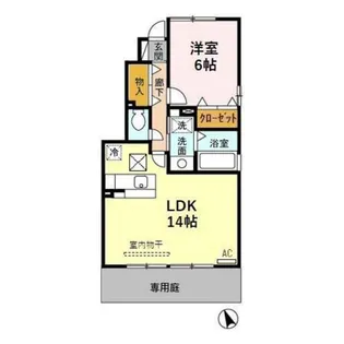 ローズコートK【1階】の間取り