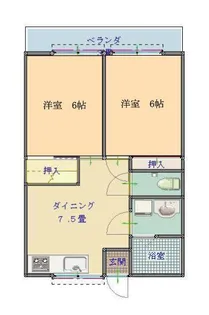 セピアパレス【2階】の間取り