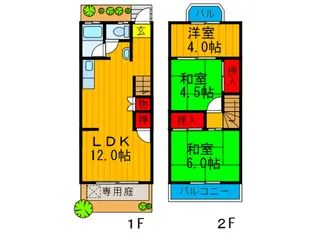 大阪府枚方市渚西1【一戸建】の間取り