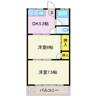 シルクハイツ【3階】の間取り