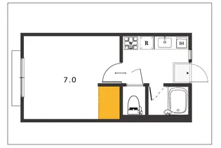 コーポ雅【1階】の間取り