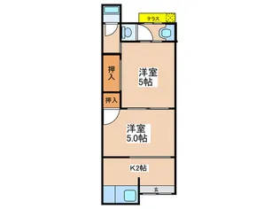 喜志新家町テラスハウス【1階】の間取り