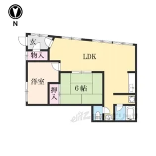 サンプラザ南京終【1階】の間取り