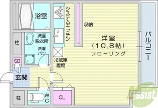 フォンテーヌ守口【6階】の間取り