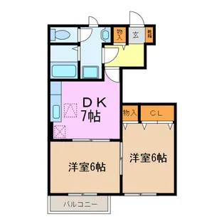 フリージアガーデンIII【1階】の間取り