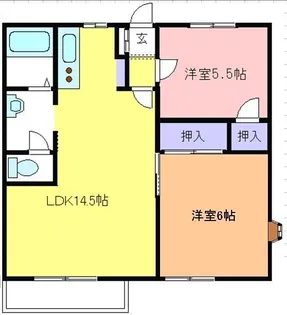 ルミエートA【2階】の間取り