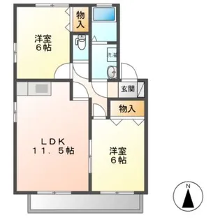 ヴィレッジAWIN【2階】の間取り