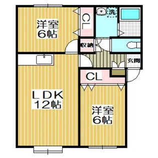 KOBAハイツ【1階】の間取り