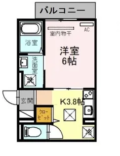 大阪府堺市堺区中安井町1【アパート】の間取り
