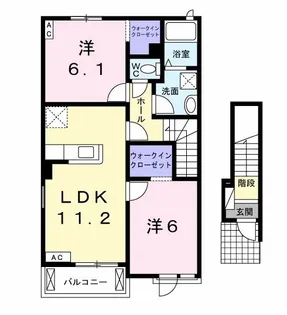 エアリー ヴィラ B【2階】の間取り