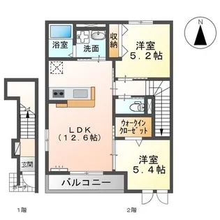 千葉県茂原市茂原【アパート】の間取り