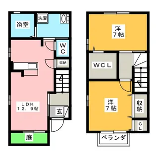 愛知県豊橋市花田町字越水【一戸建】の間取り