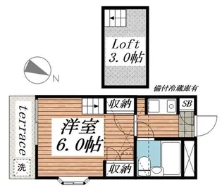 ジュネパレス市川第24 A【1階】の間取り