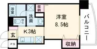 住吉橋TKハイツ【8階】の間取り