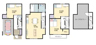 大阪府大阪市旭区赤川3【一戸建】の間取り