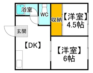 京山小坂コーポ【1階】の間取り
