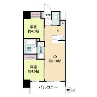 セレニテフラン新大阪【7階】の間取り