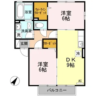 メゾンルージェ A棟【2階】の間取り