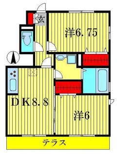 グランシャリオII【1階】の間取り
