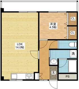 メゾン.ド.花丘【3階】の間取り