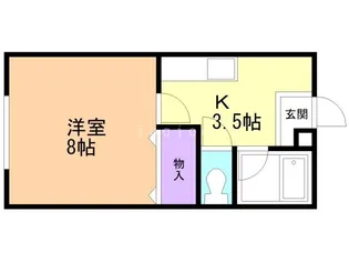 シャトー5BAN館A【1階】の間取り