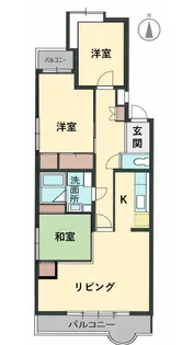 織平マンション リヴ【2階】の間取り