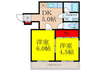 ハイム岡【4階】の間取り