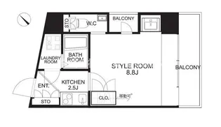東京都港区麻布台3【マンション】の間取り