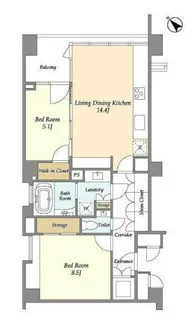 ストーリア赤坂【2階】の間取り
