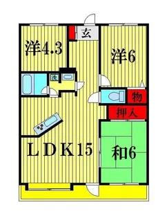 エスポワール八柱【4階】の間取り