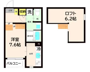 宮城県仙台市宮城野区萩野町1【アパート】の間取り