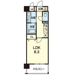 1Kの間取り画像