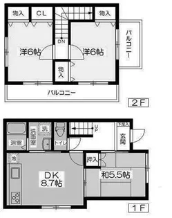 愛媛県松山市中央1【一戸建】の間取り