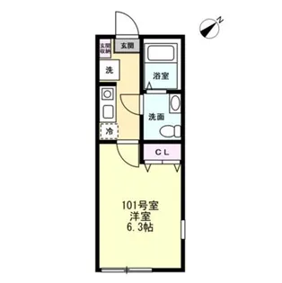 グランツ藤が丘【1階】の間取り