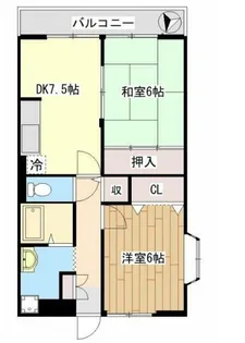 グリーンヒルズB棟【1階】の間取り