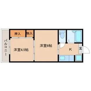 平和マンション上杉【4階】の間取り