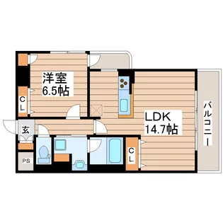 グランカーサ仙台五橋【3階】の間取り
