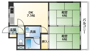 2DKの間取り画像