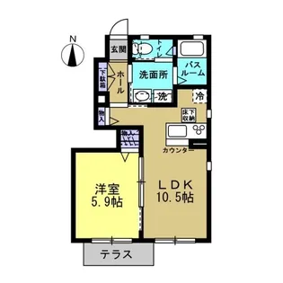 フォレストハイム【1階】の間取り