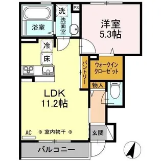 アンジュール【1階】の間取り