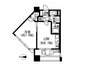レジディア市ヶ谷【10階】の間取り