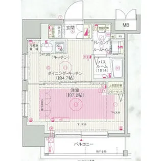 エステムプラザ飯田橋タワーレジデンス【8階】の間取り