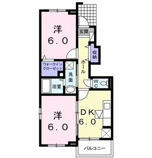 広島県呉市焼山中央6【アパート】の間取り