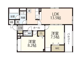 アーブルブリエ【1階】の間取り