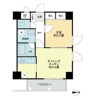 ライオンズマンション祇園【5階】の間取り