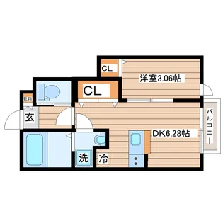 【新築】ラチッタ郡山【1階】の間取り