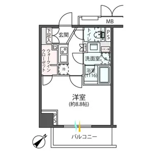 リージア海老名ビナフロント【9階】の間取り
