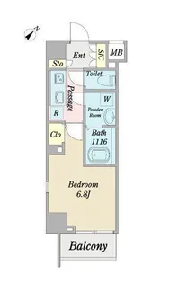 プレアデス東伏見【5階】の間取り